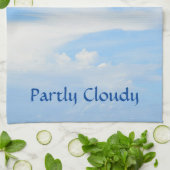 白い雲が渦巻く青空 キッチンタオル (折り畳み)