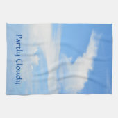 白い雲が渦巻く青空 キッチンタオル (横)