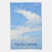 白い雲が渦巻く青空 キッチンタオル (縦)