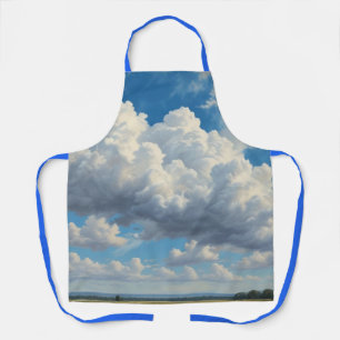 白い雲と青澄んい空 エプロン