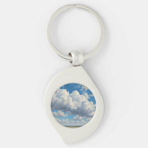 白い雲と青澄んい空 キーホルダー
