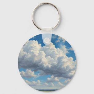 白い雲と青澄んい空 キーホルダー