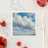 白い雲と青澄んい空 スタンダードカクテルナプキン (インサイチュ)