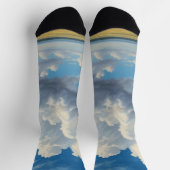 白い雲と青澄んい空 ソックス (上部)
