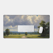 白い雲と青澄んい空 デスクマット (キーボード&マウス)