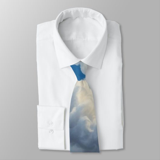 白い雲と青澄んい空 ネクタイ (タイ)