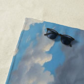 白い雲と青澄んい空 ビーチタオル (インサイチュ)