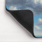 白い雲と青澄んい空 マウスパッド (コーナー)