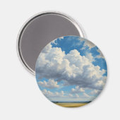 白い雲と青澄んい空 マグネット (正面/裏面)