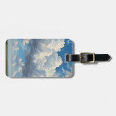 白い雲と青澄んい空 ラゲッジタグ (正面横)