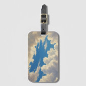 白い雲と青澄んい空 ラゲッジタグ (正面縦)