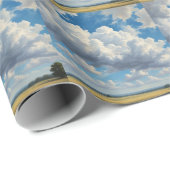 白い雲と青澄んい空 ラッピングペーパー (ロールコーナー)