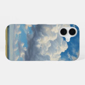 白い雲と青澄んい空 iPhone 16ケース (裏面横)