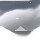 白い雲のウェディングドーブ ポスター (角)