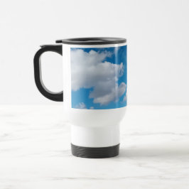 白い雲のパッチ トラベルマグ