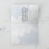 白い雲の悔やみや弔慰 カード (内部)