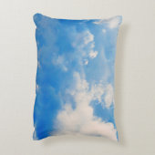 白い雲の枕 – 紺色 アクセントクッション (裏面(縦))