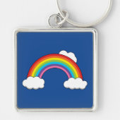 白い雲の虹 キーホルダー (正面)