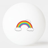 白い雲の虹 卓球ボール (裏面)