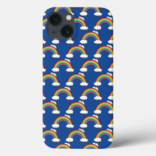 白い雲の虹 iPhone 13ケース