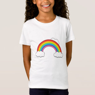 白い雲の虹 Tシャツ