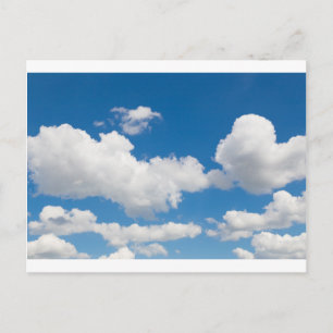 白い雲の青い空 ポストカード