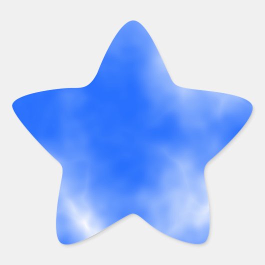 白い雲の青空。 星シール (正面)