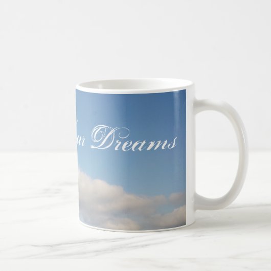 白い雲の「夢を追いかけろ」コーヒーマグカップ コーヒーマグカップ (右)