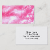 白い雲ピンク色の空の色合い写真 名刺 (正面/裏面)