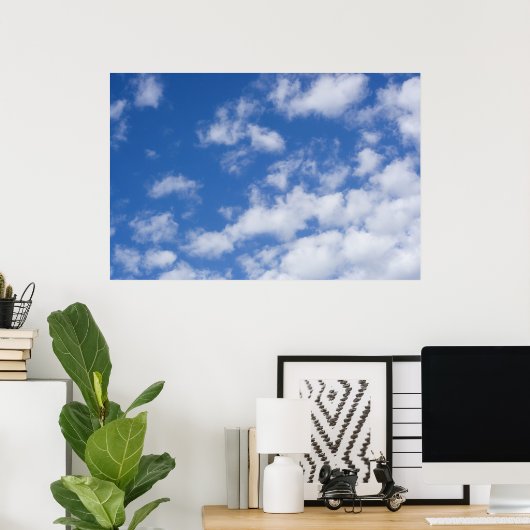 白い雲 ポスター (ホームオフィス)