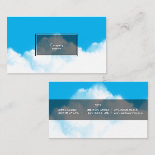 白い雲 名刺 (正面/裏面)