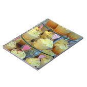 白い霜の入ったカップケーキ ノートブック (左側)