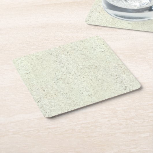 白い霧のコルクの木製の穀物の一見 スクエアペーパーコースター (アングル)