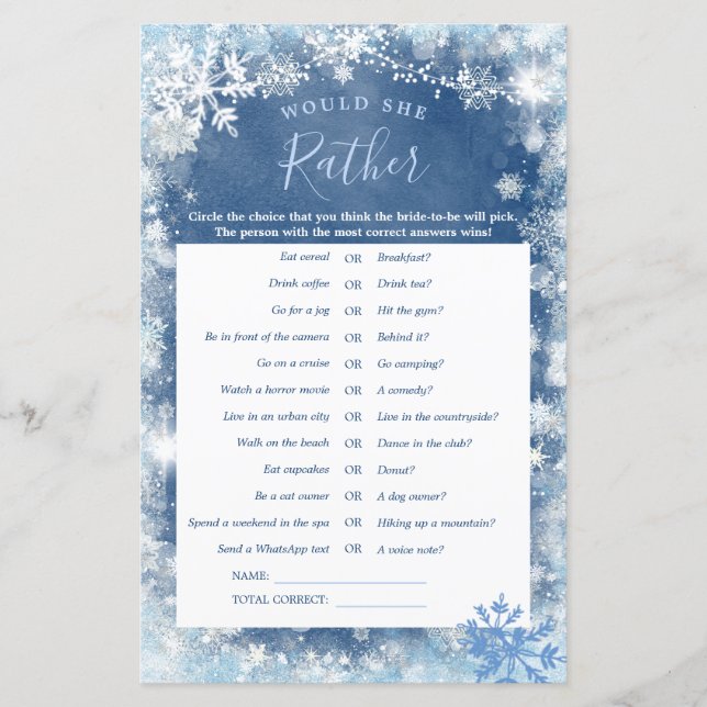 白い青い冬の雪の結晶は彼女がむしろ好む (正面)