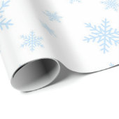 白い青い雪片 ラッピングペーパー (ロールコーナー)