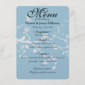 白い青い鳥の枝結婚のメニュー メニュー (正面)