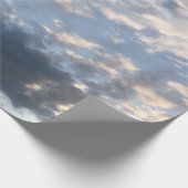 白い青っぽい雲が紙 ラッピングペーパー (角)