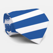 白い青のストライプパターン ネクタイ (ロール)