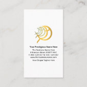 白い青のレイヤーパストラル 名刺 (裏面)