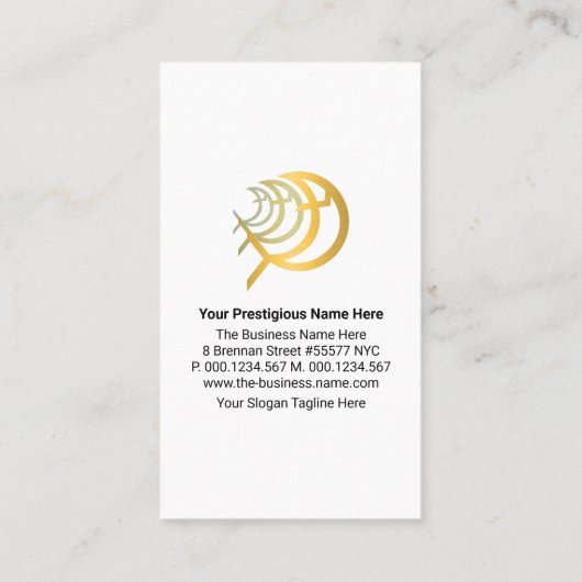 白い青のレイヤーパストラル 名刺 (裏面)