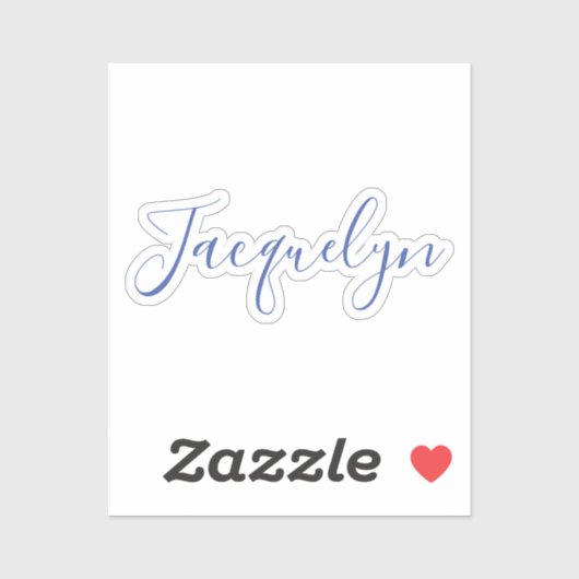 白い青の平書エレガントの名モダン前 シール (シート)