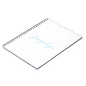 白い青の平書エレガントの名モダン前 ノートブック (左側)