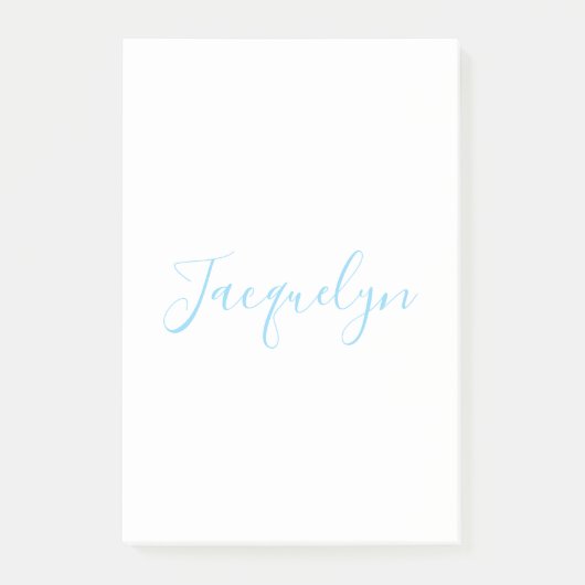 白い青の平書エレガントの名モダン前 ポストイット (正面)