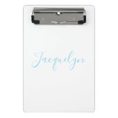 白い青の平書エレガントの名モダン前 ミニクリップボード (正面)