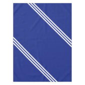 白い青ストライプのいテーブルクロスまたは色の選択 テーブルクロス (正面)