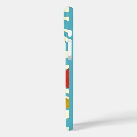 白い青飛んでいるい海の波に赤い黄色のクレーン Case-Mate iPhoneケース (裏面 / 左)