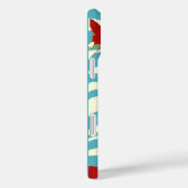 白い青飛んでいるい海の波に赤い黄色のクレーン Case-Mate iPhoneケース (裏面 / 右)