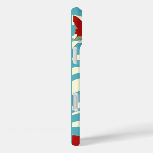 白い青飛んでいるい海の波に赤い黄色のクレーン Case-Mate iPhoneケース (裏面 / 右)