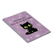 白い靴下の黒猫 ノートブック (右側)