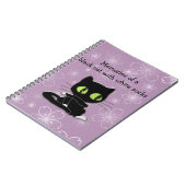 白い靴下の黒猫 ノートブック (左側)